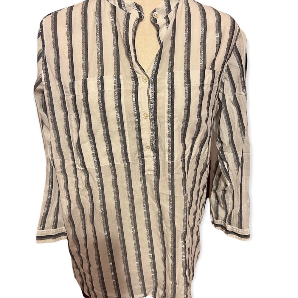 J. Crew Silver Metallic Tunic 0